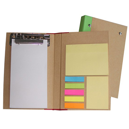 Recycle notebook with memo/file cliper PM 09981