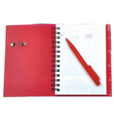 Plastic notebook with ballpen/ruler PMH-008