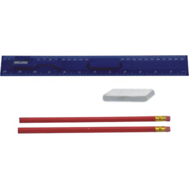 Ruler with 2pencils,eraser & pencil sharper PM 5102