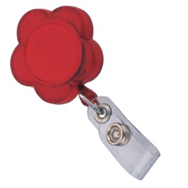 Flower shape name badge holder with cord PM 2904